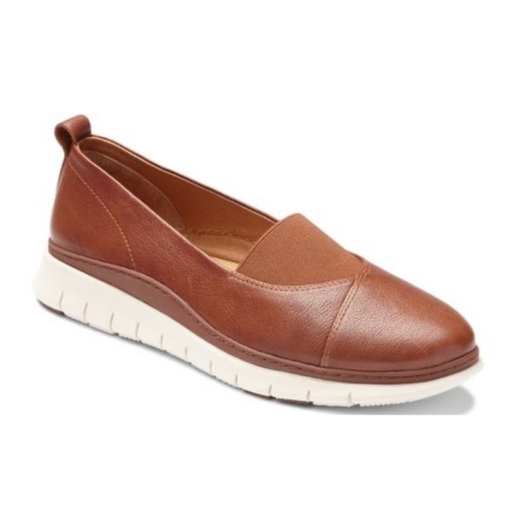 Vionic Linden Cognac Leather Slip-on Sneaker size 10 - Picture 1 of 14